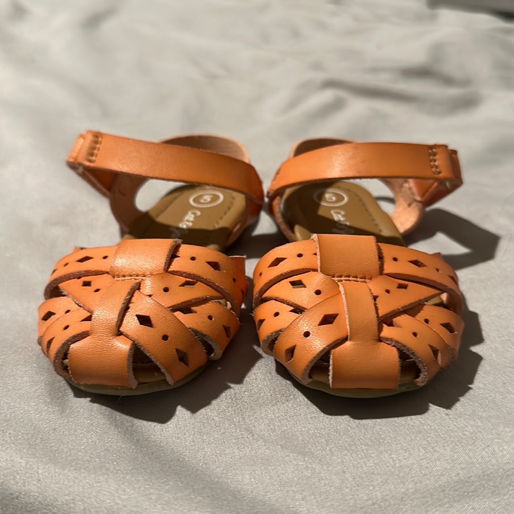 Cat & Jack Baby Girl Toddler Orange Shoes Size 5